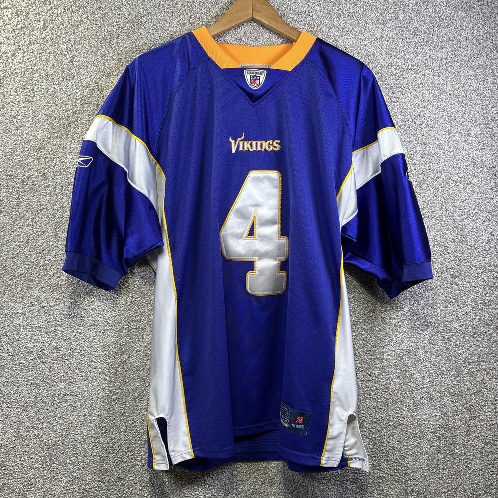Minnesota Vikings Jersey Mens XL Purple NFL Football Brett Favre On Field Reebok